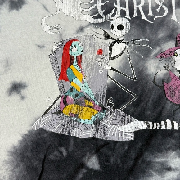 The Nightmare Before Christmas Jack and Sally Tie Dye Woman’s Shirt X-Large - Picture 7 of 8
